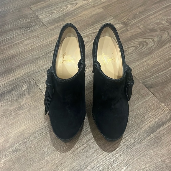 Louboutin Black Suade Booties - Picture 2 of 5